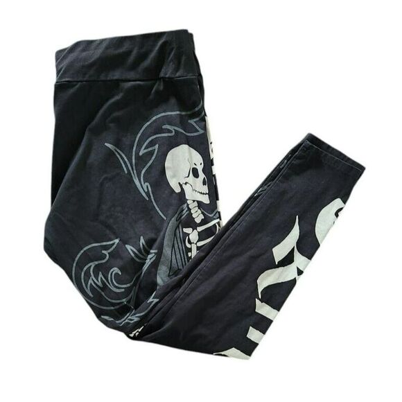 Killstar Danse Macabre Leggings Black Goth Skeleton‎ - Size 4XL - Picture 1 of 4